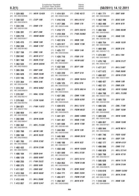 Bulletin 2011/50 - European Patent Office