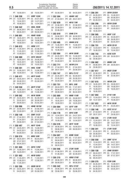 Bulletin 2011/50 - European Patent Office