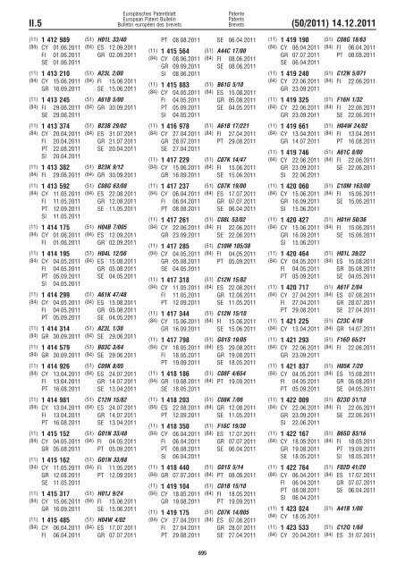 Bulletin 2011/50 - European Patent Office