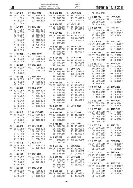 Bulletin 2011/50 - European Patent Office