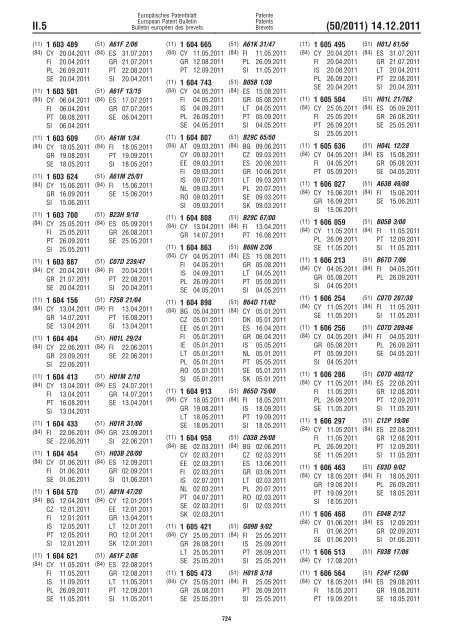 Bulletin 2011/50 - European Patent Office