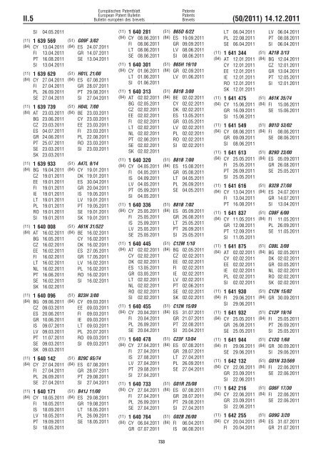 Bulletin 2011/50 - European Patent Office