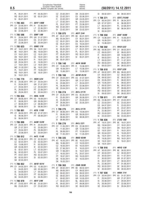 Bulletin 2011/50 - European Patent Office