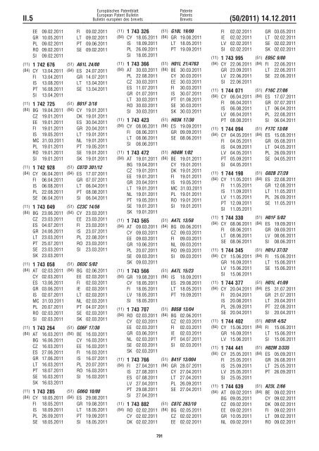 Bulletin 2011/50 - European Patent Office