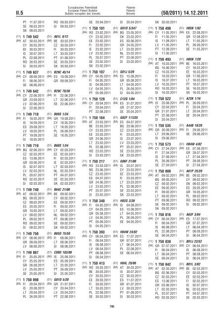 Bulletin 2011/50 - European Patent Office