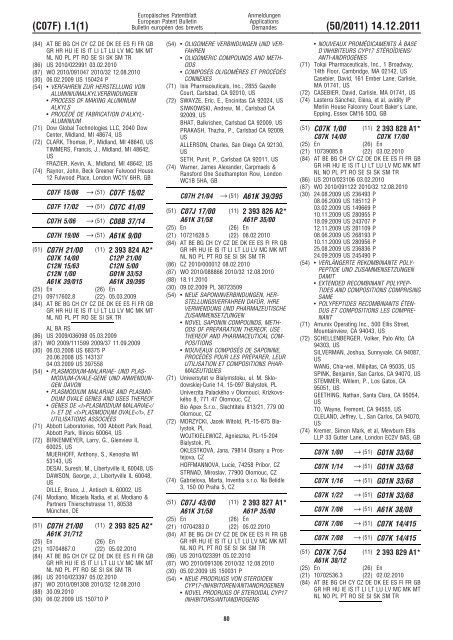 Bulletin 2011/50 - European Patent Office