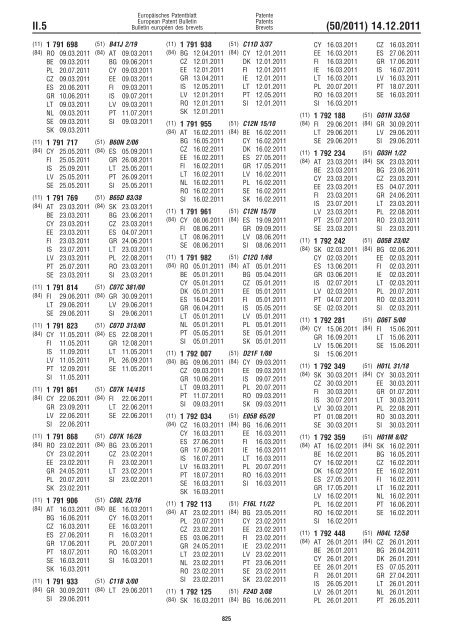 Bulletin 2011/50 - European Patent Office