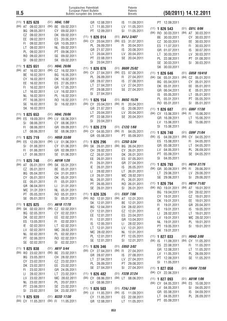 Bulletin 2011/50 - European Patent Office