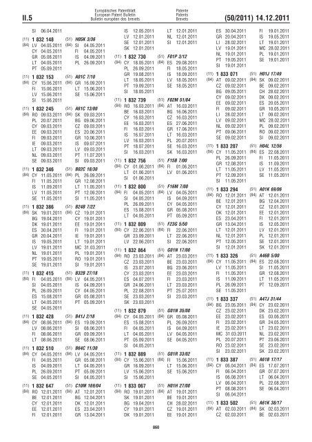 Bulletin 2011/50 - European Patent Office