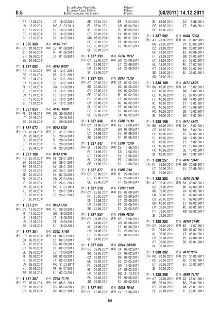 Bulletin 2011/50 - European Patent Office