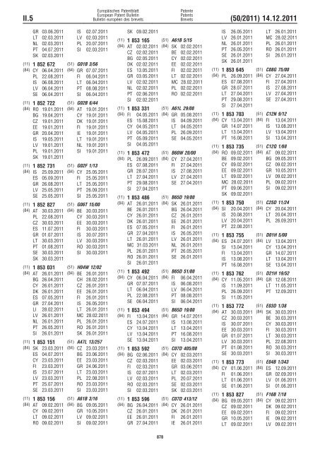 Bulletin 2011/50 - European Patent Office