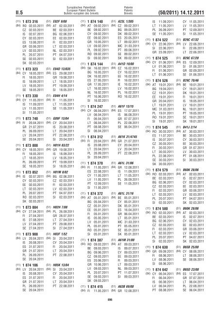 Bulletin 2011/50 - European Patent Office