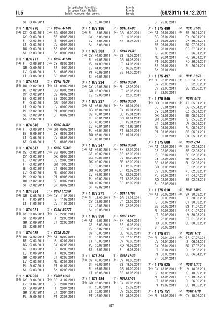 Bulletin 2011/50 - European Patent Office