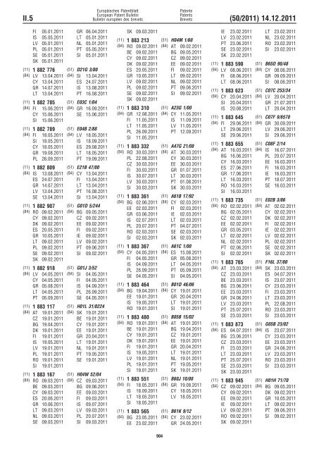 Bulletin 2011/50 - European Patent Office