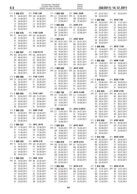 Bulletin 2011/50 - European Patent Office