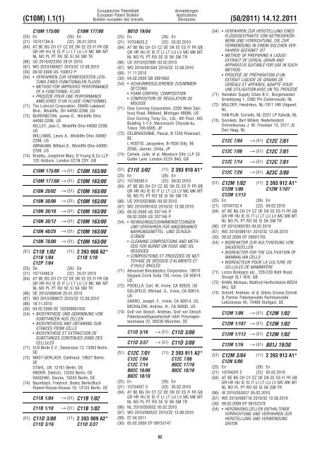 Bulletin 2011/50 - European Patent Office