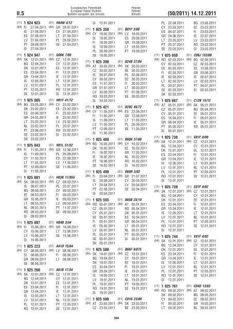 Bulletin 2011/50 - European Patent Office