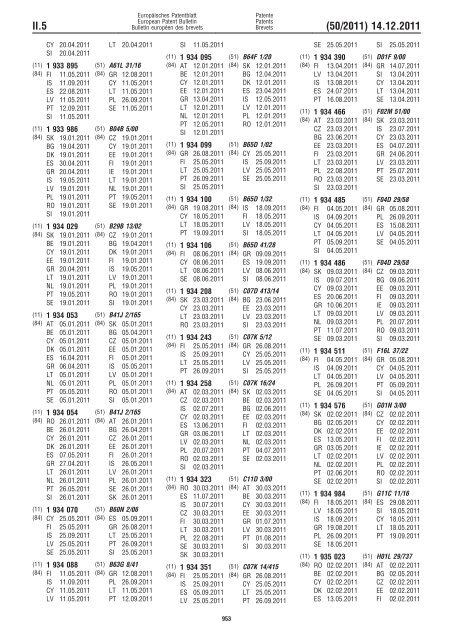 Bulletin 2011/50 - European Patent Office