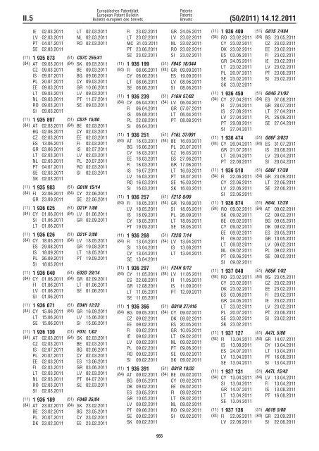 Bulletin 2011/50 - European Patent Office