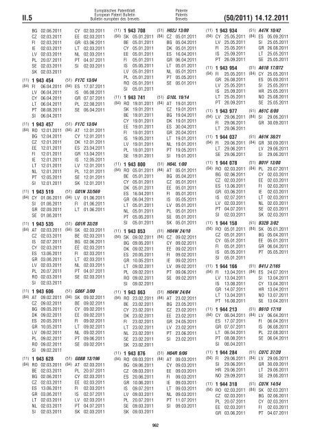 Bulletin 2011/50 - European Patent Office