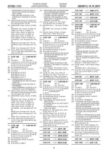 Bulletin 2011/50 - European Patent Office