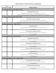 USRowing Masters National Head Race Championship Event Lane ...