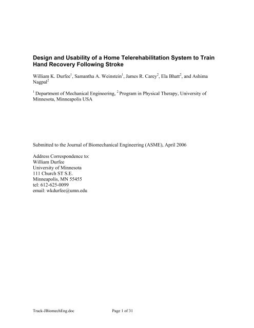 Design and Usability of a Home Telerehabilitation System to Train ...