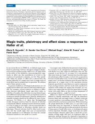Magic traits, pleiotropy and effect sizes: a response to Haller et al.