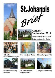 August - September 2011 - Kirchengemeinde St. Johannis Engter