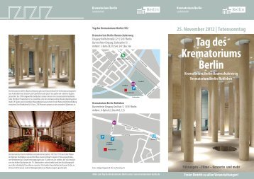 Flyer zu den Veranstaltungen - Krematorium Berlin