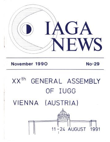 xxth GENERAL ASSEMBLY OF IUGG VIENNA (AUSTRIA)