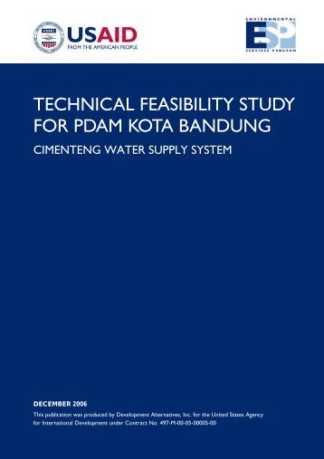 TECHNICAL FEASIBILITY STUDY FOR PDAM KOTA BANDUNG