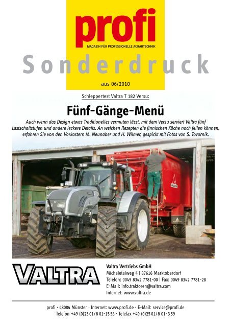 Fünf-Gänge-Menü - Valtra