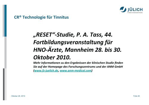 Neue Tinnitus-Therapie auf neuronaler Basis