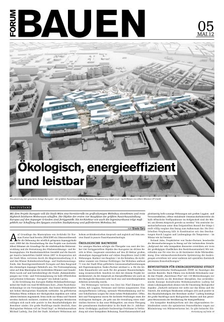 Ökologisch, energieeffizient und leistbar - Vasko Partner Ingenieure