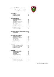 Ergebnisliste BCK Winterturnier Blank Jugend 1. Platz Jan Schmalle ...