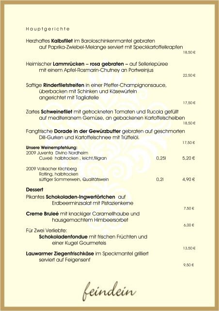 Unsere Saison-Spezialitäten Eine Portion fränkischer Spargel mit ...