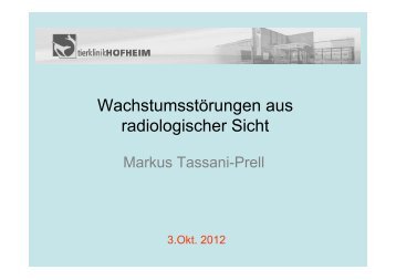 Vortrag von Markus Tassani-Prell - Tierklinik Hofheim