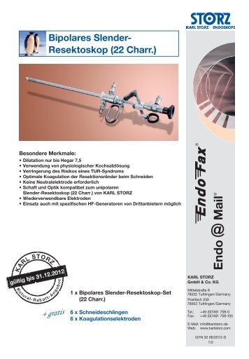 Bipolares Slender- Resektoskop (22 Charr.) - Karl Storz GmbH & Co ...