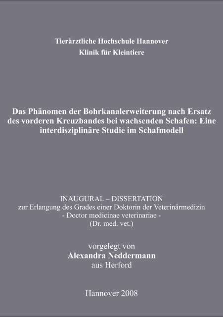 Bibliografische Informationen der Deutschen - Stiftung Tierärztliche ...