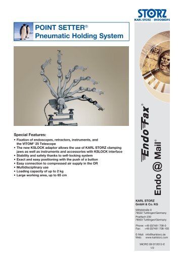 POINT SETTER® Pneumatic Holding System - Karl Storz