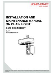 installation and maintenance manual xn chain hoist - Igor Chudov