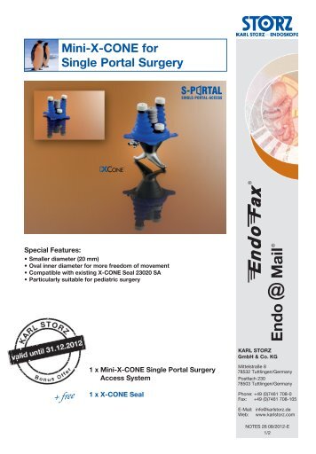 Mini-X-CONE for Single Portal Surgery - Karl Storz