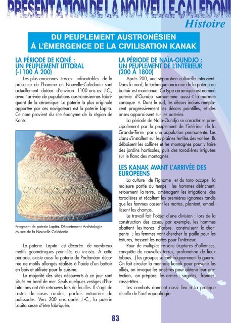 LA2013 - Présentation de la Nouvelle-Calédonie (PDF