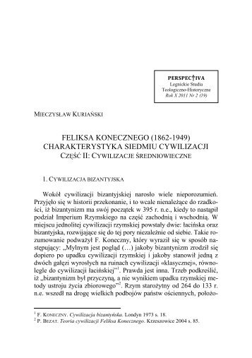 feliksa konecznego (1862-1949) charakterystyka ... - Perspectiva.pl