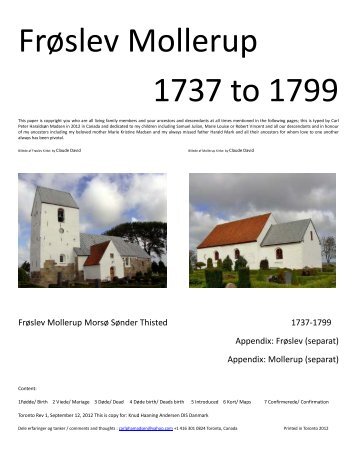 Frøslev Mollerup 1737 to 1799 - DIS-Danmark