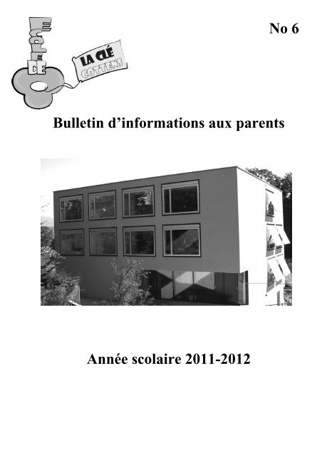 Bulletin scolaire 2011-2012 - Cottens