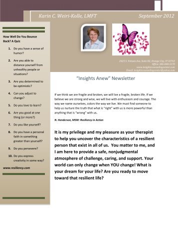 “Insights Anew” Newsletter Karin C. Weiri-Kolle, LMFT September ...