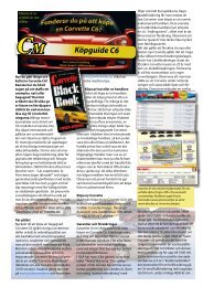 Köpguide C6 (publicerad Corvettemagasinet 2008) - Jannes vettar