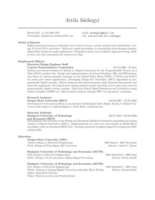 CV in PDF format
